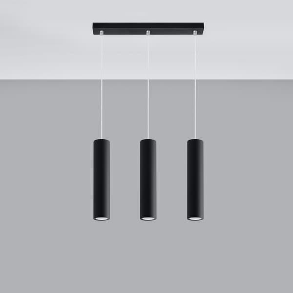 Pendel lampa LAGOS 3L svart Black