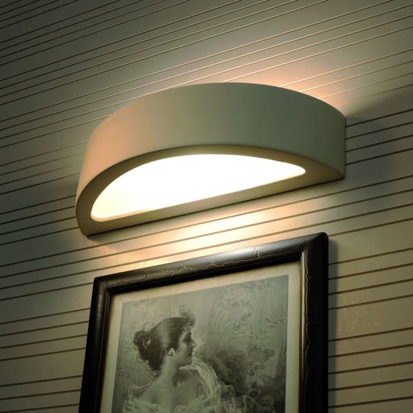 Vägglampa keramik ATENA Vit