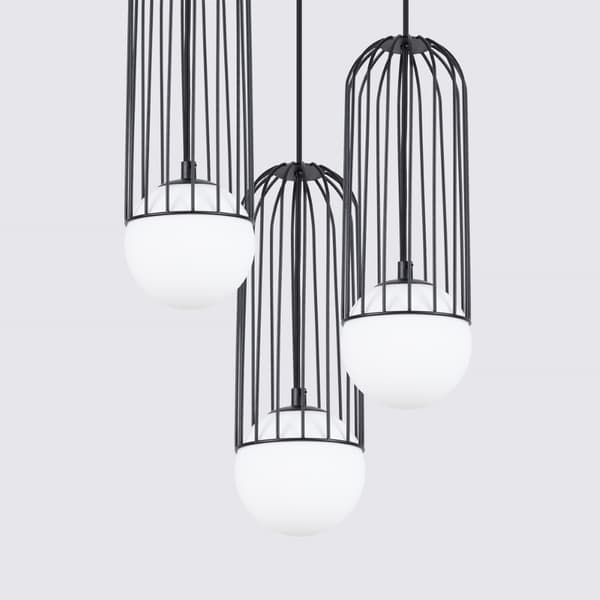 Pendellampa BRINA 3P svart Black