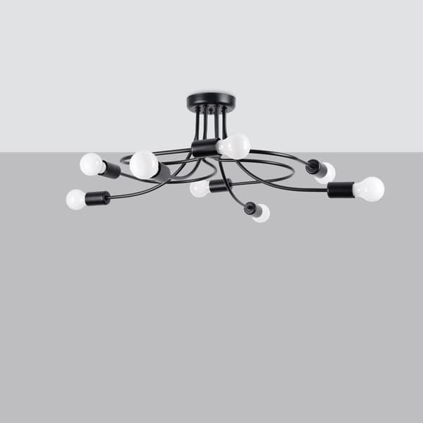 Ljuskrona LEVAR 8 svart Black