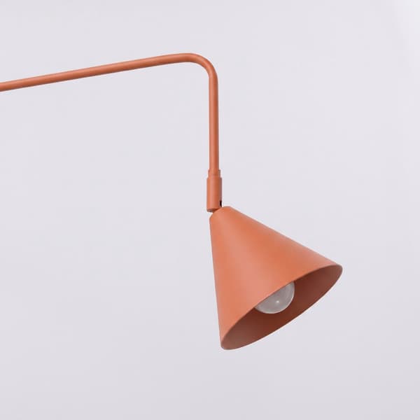 Vägglampa NOX 1 röd ockra med strömbrytare Red