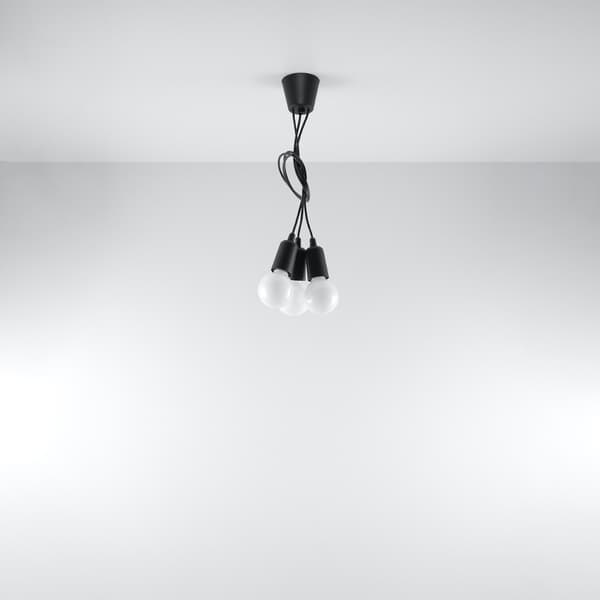 Pendel lampa DIEGO 3 svart Black