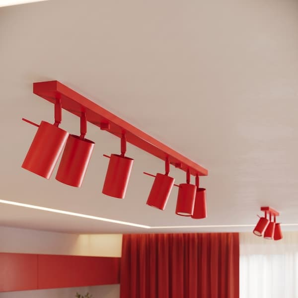 Vägglampa RING röd Red