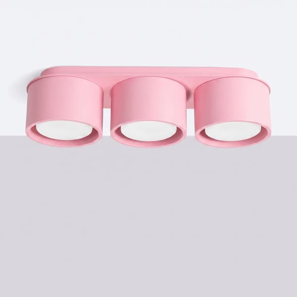 Taklampa MODO 3 rosa Gx53 Pink