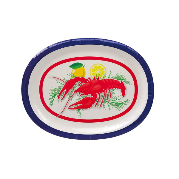 Dish Plate Dish Crawfish Disc 4 kpl White