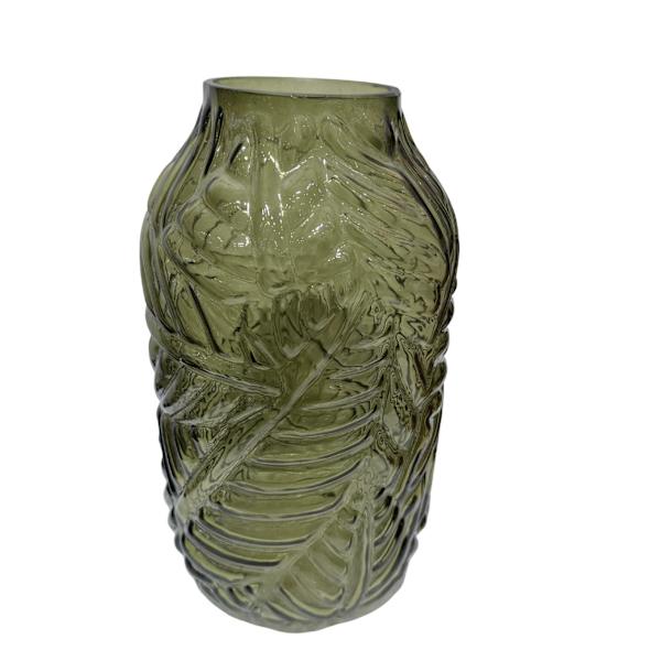 Vas Grön Glas 21 cm Grön