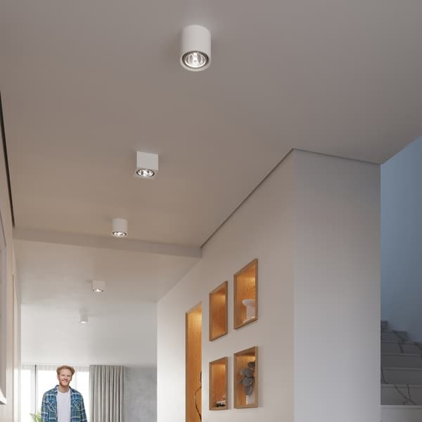 Vägglampa keramisk SEIDA White