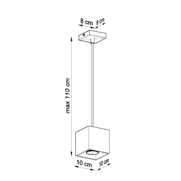 Pendel lampa QUAD 1 vit White