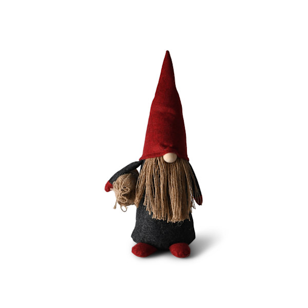 Tomte Röd/Grå Textil 35 cm Röd