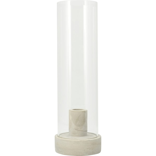 Ljushållare Ljusstake Glas Vit Svart Beige White