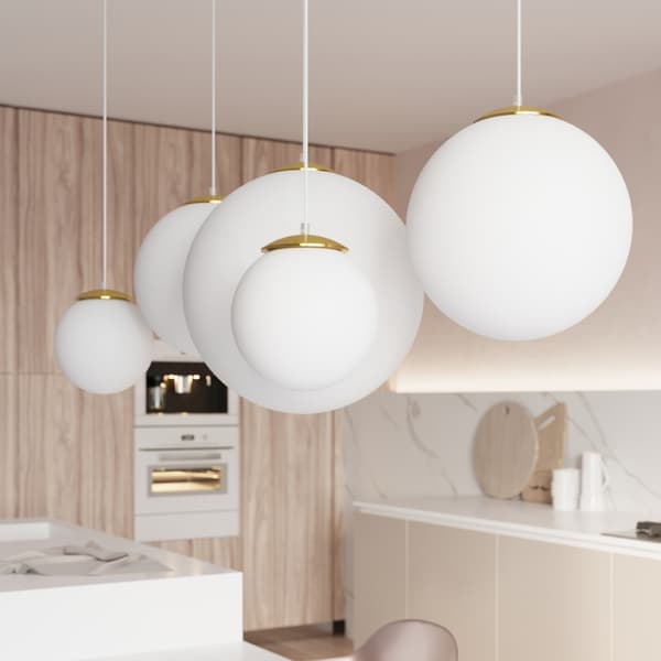Pendel lampa UGO 20 gyllene White