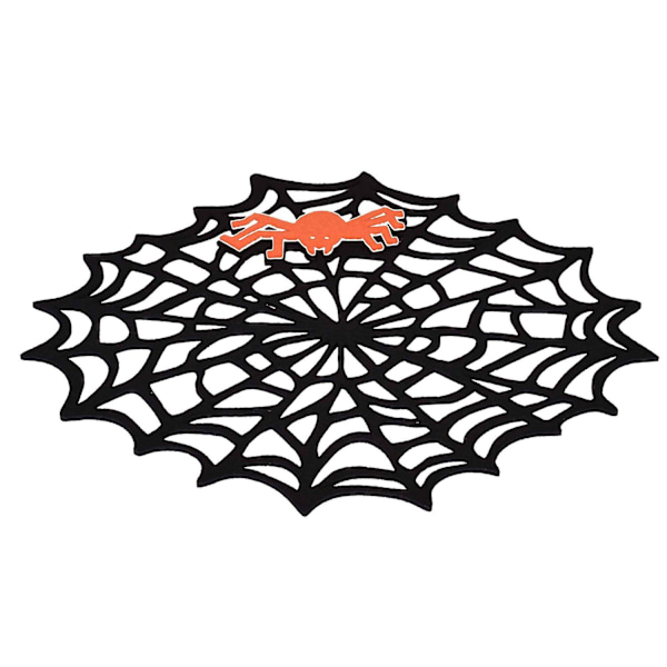 Duk Halloween rund 30 cm Svart