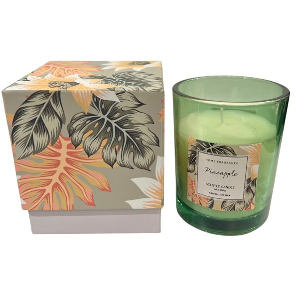 Doftljus Pineapple Glas Grönt Grön