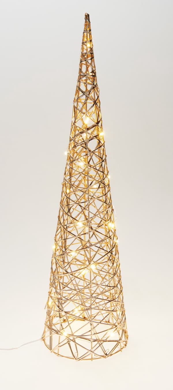 Julkon Guld med LED-belysning Belysning Timer 80 cm Gold