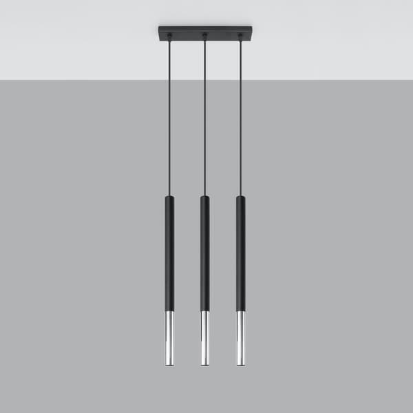 Hängande lampa MOZAICA 3L svart/krom Black
