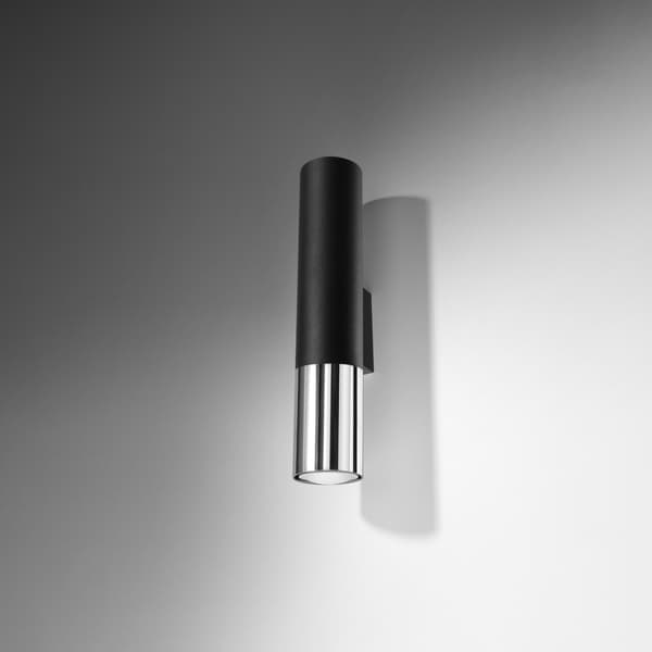 Vägglampa LOOPEZ svart/krom Black