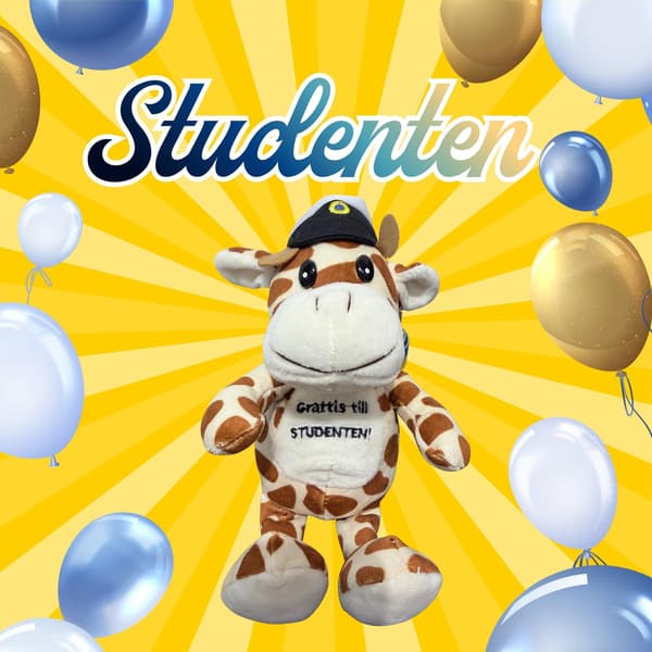 Student Giraff Brun/Vit med band 14 cm White one size