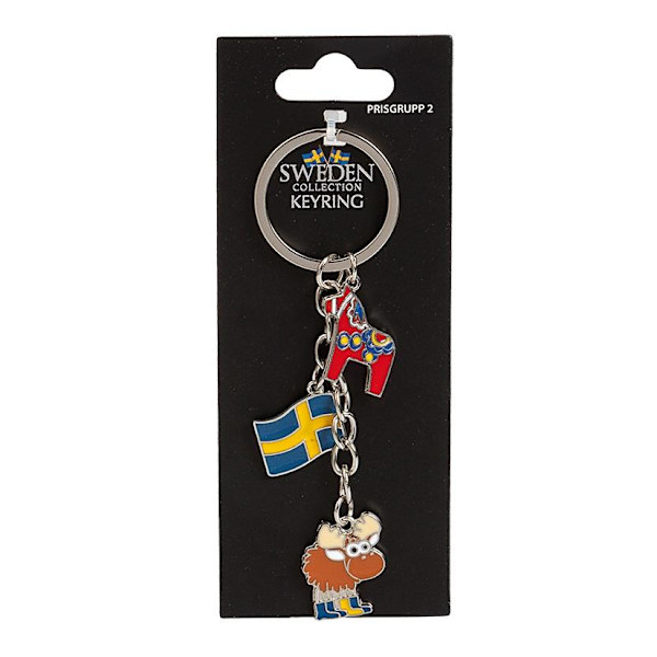 Avaimenperä Muistoesine Taalainmaanhevonen Lippu Hirvi Multicolor