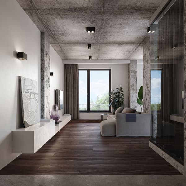 Vägglampa QUAD MAXI grå Grey