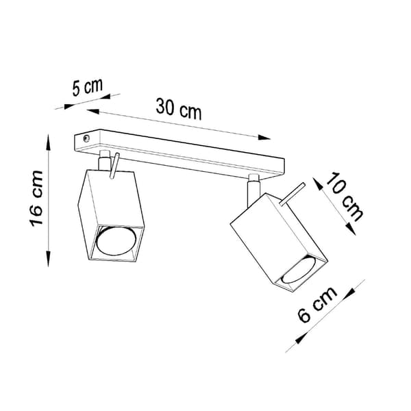 Taklampa MERIDA 2 vit White