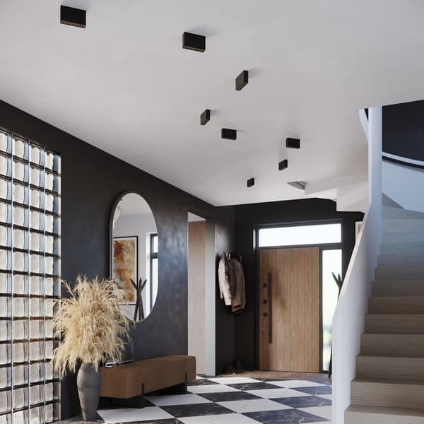 Taklampa SOLE svart LED Black