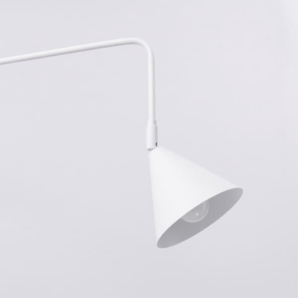 Vägglampa NOX 2 vit med strömbrytare White
