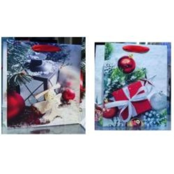 Presentpåse Vinter 2-pack 18x23 cm Multicolor