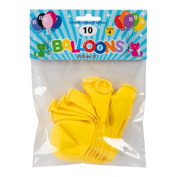 Ballong Gul 10-pack Latex Yellow