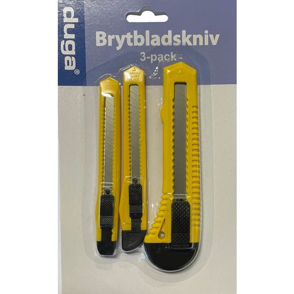 Knivar Mattkniv Brytkniv 3-pack Yellow