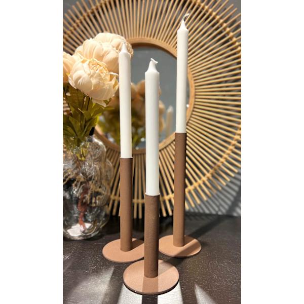 Ljusstake Smide Rost 20 cm Brown