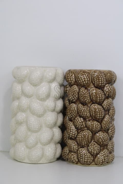 Vas Keramik Brun Kottar 28 cm Brun