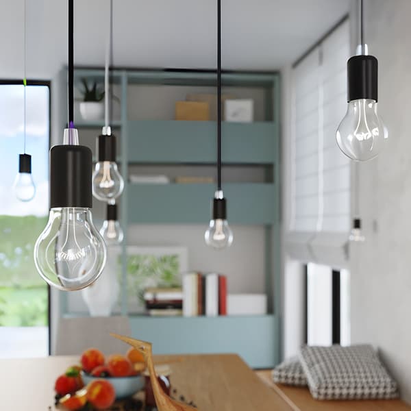 Taklampa EDISON svart Black