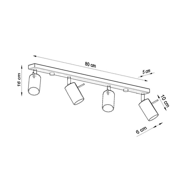 Taklampa RING 4L röd Red