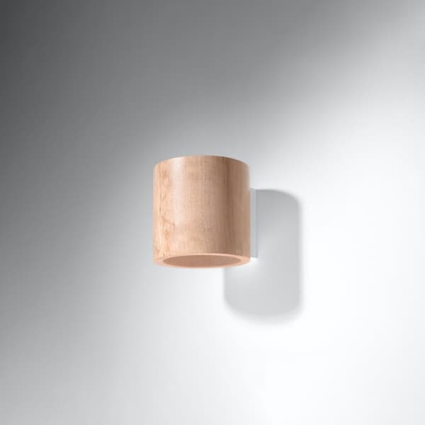 Vägglampa ORBIS naturträ Brown