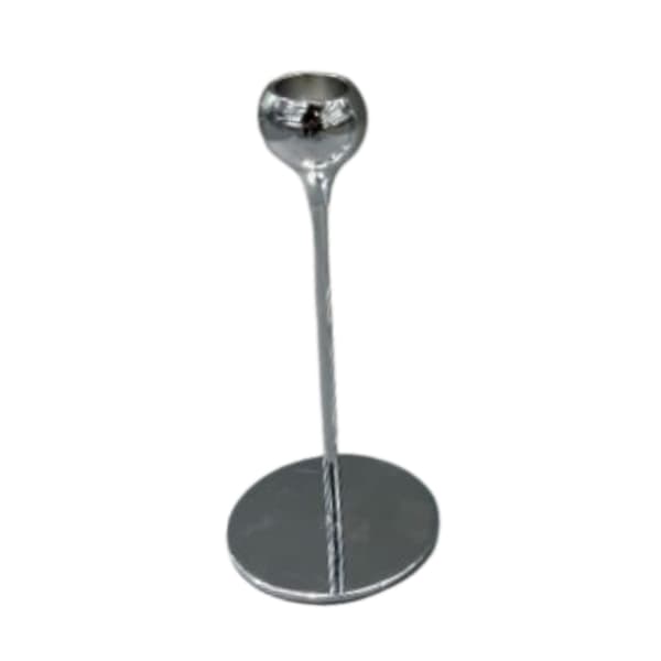 Ljusstake Metall Silver Droppe 18 cm Silver