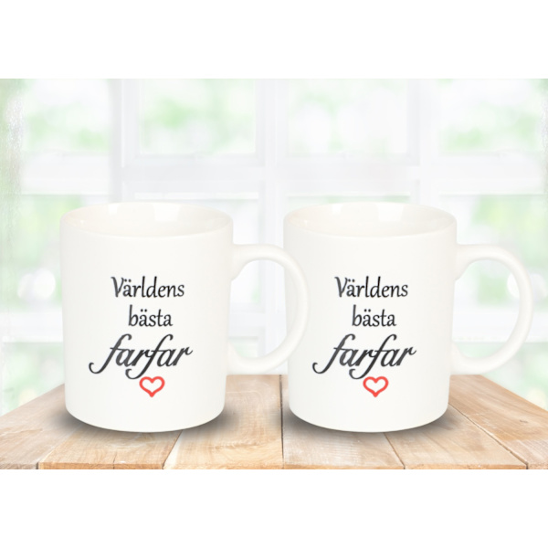 Mugg Världens bästa farfar White