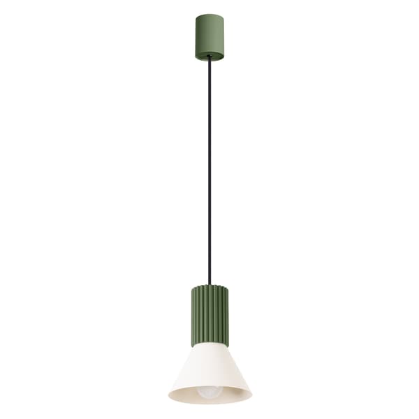 Pendellampa ESTRIA 1 beige/olivgrön Beige
