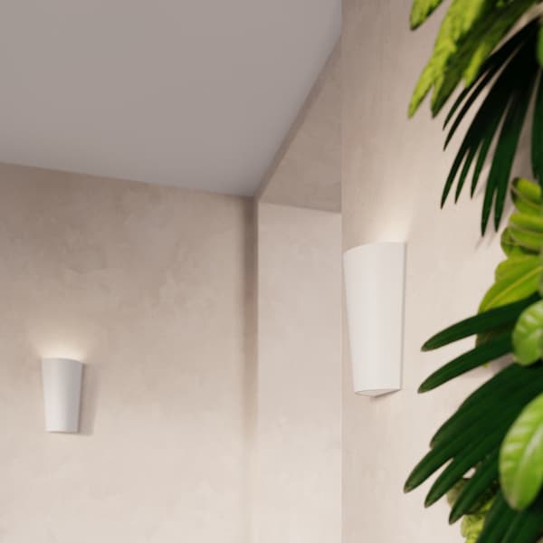 Vägglampa keramik LANA Vit