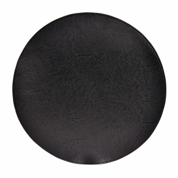 Frakke Læder / læderlook sort Rund 4-pak tablet Black