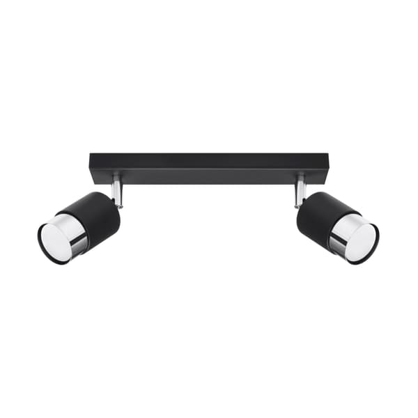 Taklampa NERO 2 svart/krom Svart