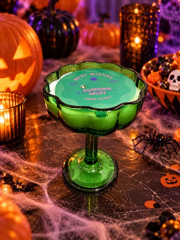 Doftljus Aurora Mint Cocktailglas 13 cm Green Aurora Mint
