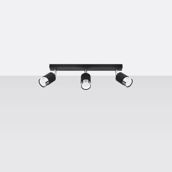 Taklampa NERO 3 svart/krom Black
