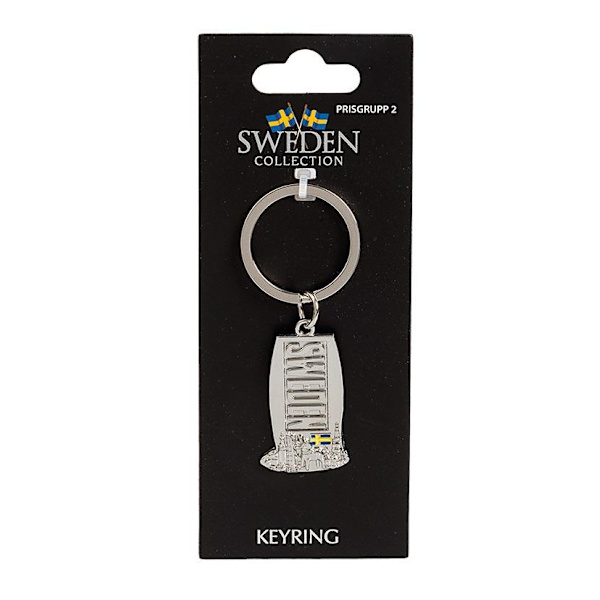 Nøkkelring Souvenir Brikke Byssilhuett Multicolor