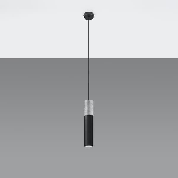 Pendel lampa BORGIO 1 svart Black
