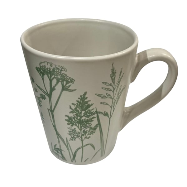 Mugg Blommor Blad Grön Green