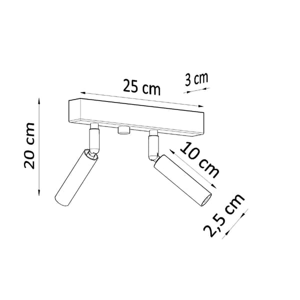 Taklampa EYETECH 2 svart Black