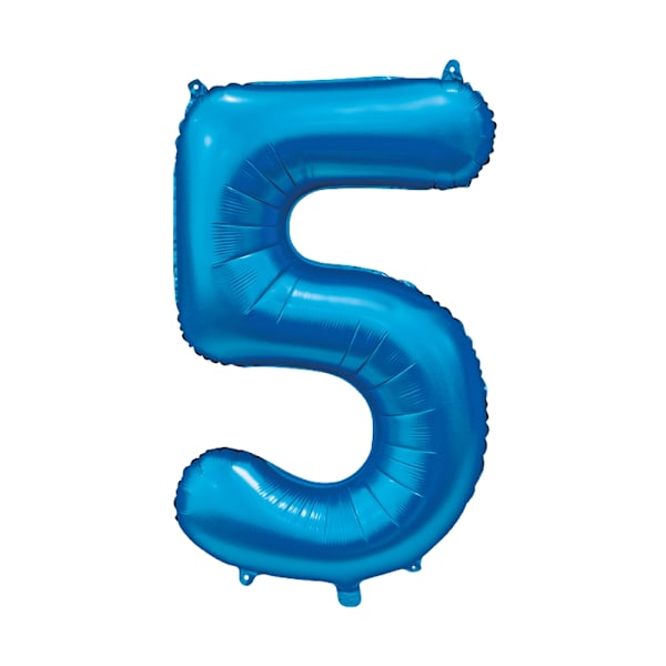 Ballong Siffra 5 Blå 86 cm Blå