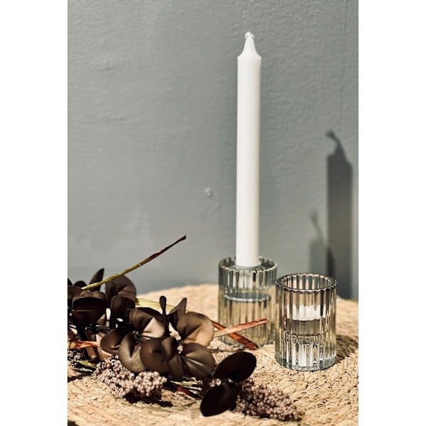 Ljuskopp Vändbar Glas Grå 5x8 cm grå