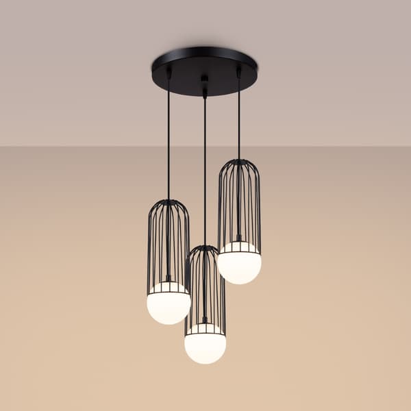Pendellampa BRINA 3P svart Black