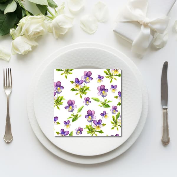 Servetter Violer 33x33 cm 20-pack multifärg